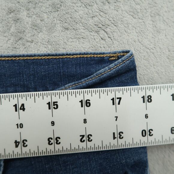 Levi's 720 Jeans Women's 34 Blue High-Rise Super Skinny 29" Inseam Distressed - Picture 3 of 16